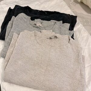 Three loft sweaters